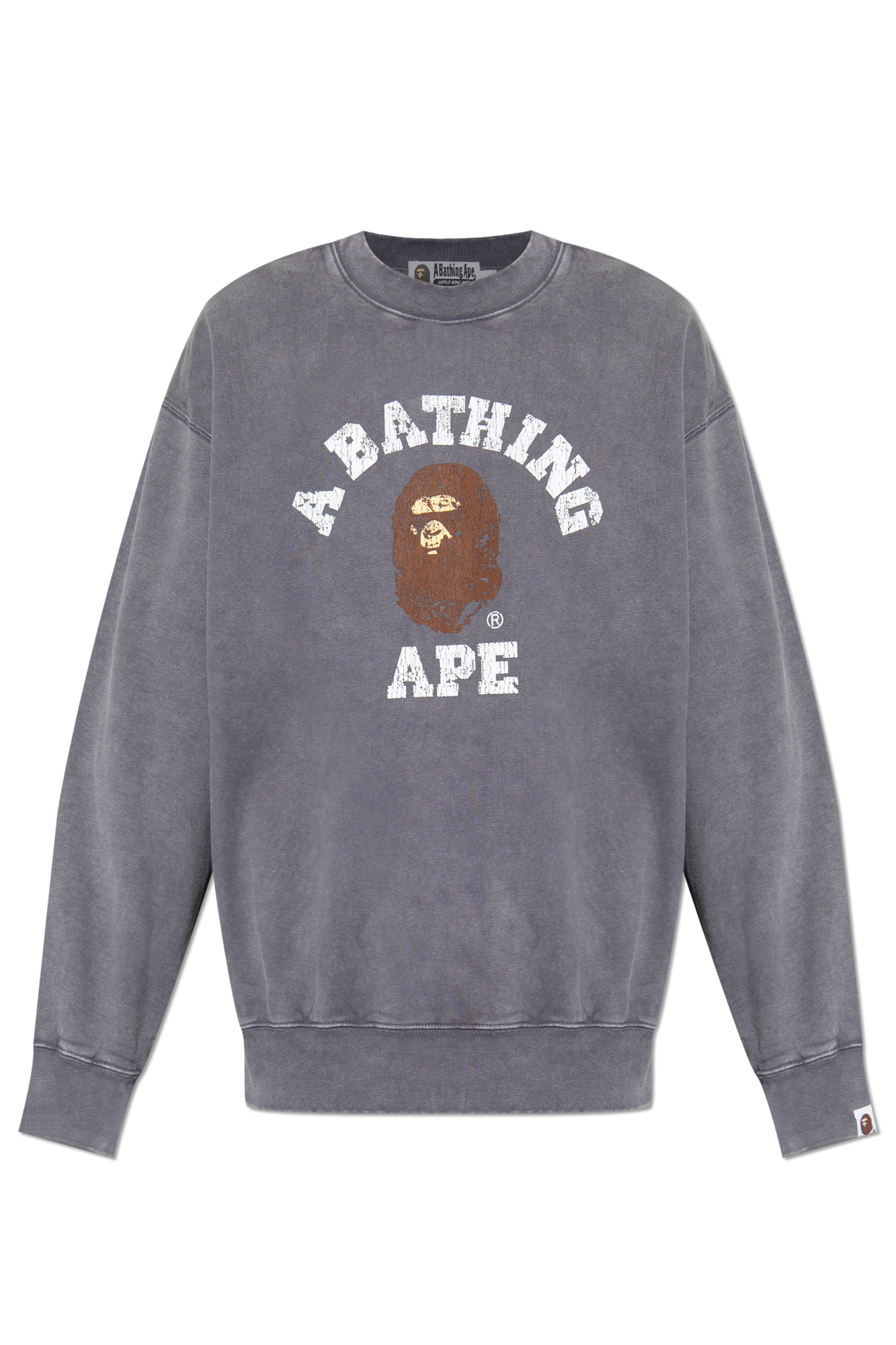 A BATHING APE ロゴ ニット　グレー Grey Sweatshirt with logo A BATHING APE® - Vitkac GB